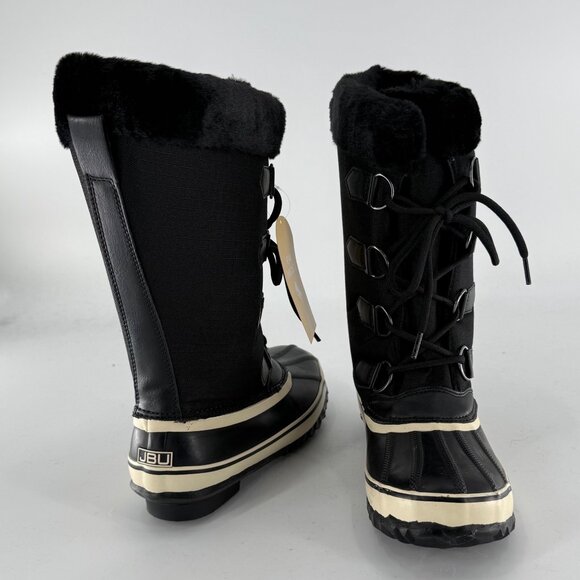 Womens Black JBU Stormgate Faux Fur Lined Winter Boots 7.5M With EVA Insole - Picture 2 of 6